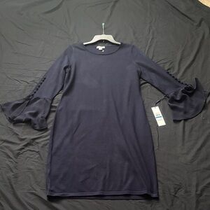 Calvin Klein Navy Long Sleeve Dress